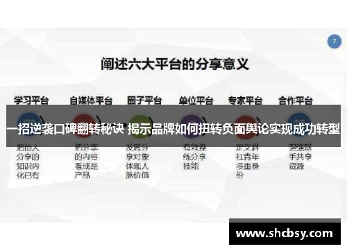 一招逆袭口碑翻转秘诀 揭示品牌如何扭转负面舆论实现成功转型